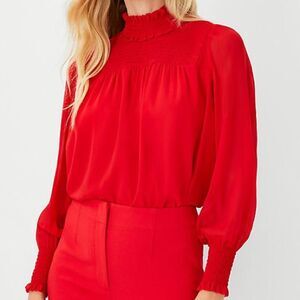 Ann Taylor Red Blouse Chic and Versatile